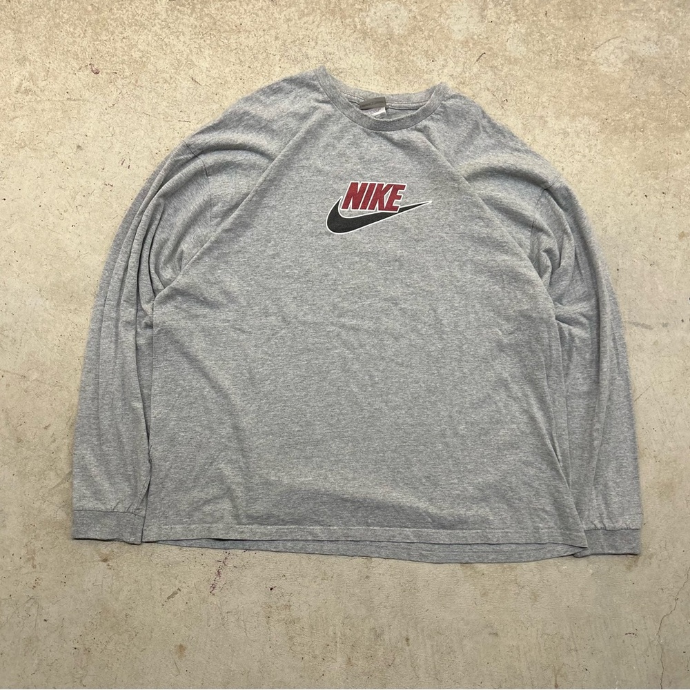 COPY - VTG 2000s Nike Center Logo Graphic Long Sleeve Shirt Men’s 2XL Gray Crew…
